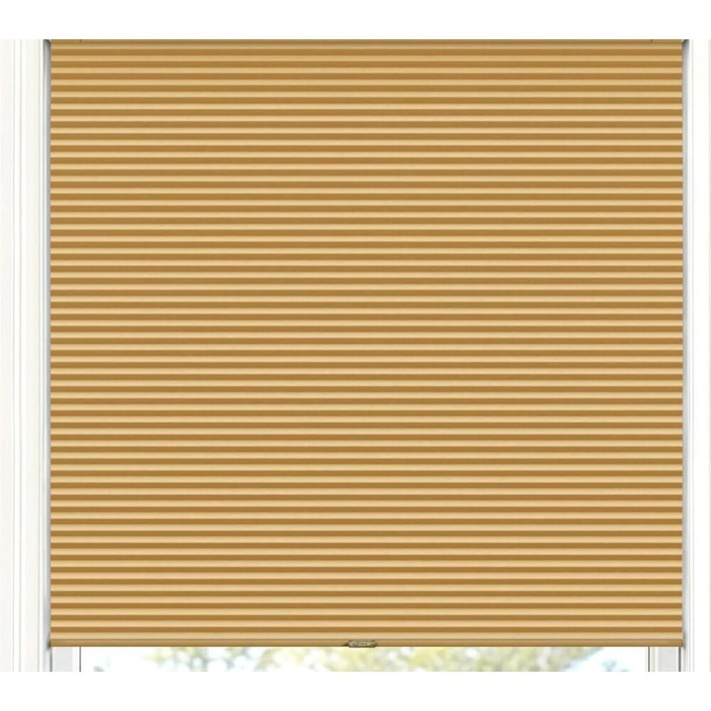 LazBlinds Cordless Window Cellular Shades, 22'' W x 64'' H, Yellowish-Brown